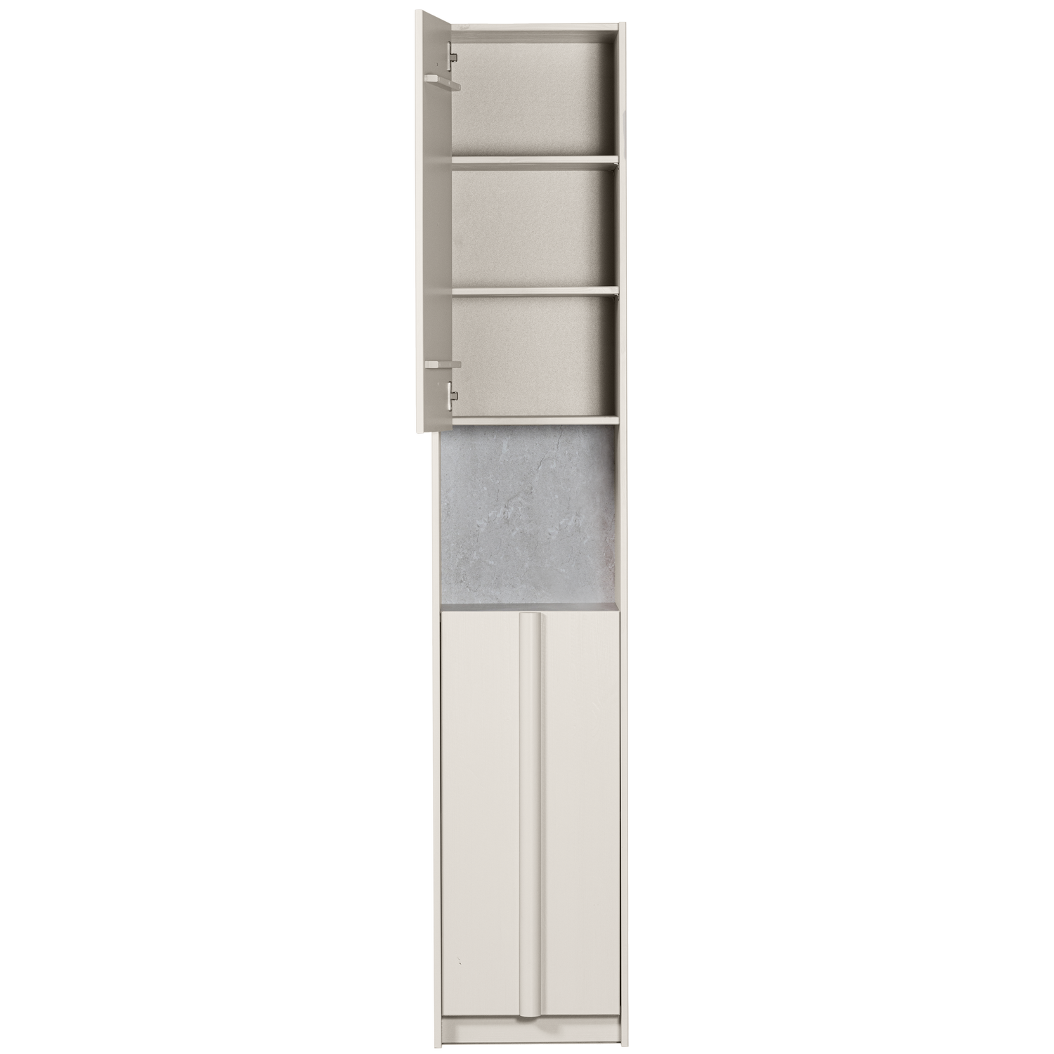 BASU SMALL CABINET 40CM PINE DUST INCL CONCRETE DECOR [fsc]