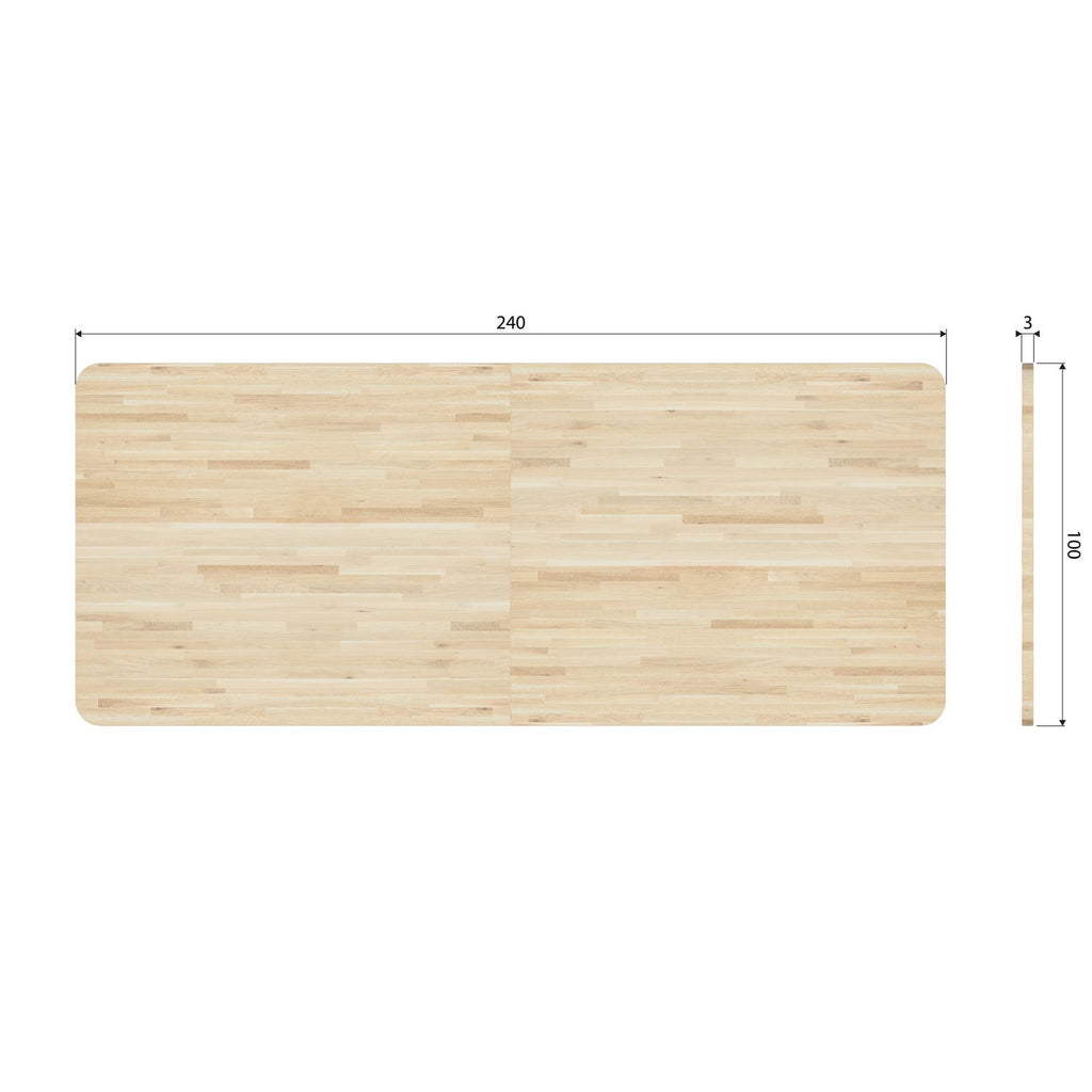 TABLO XL TABLE TOP OAK NATURAL CURVED 240X100 [fsc]