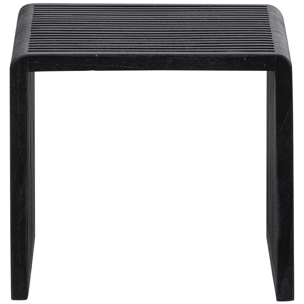 WILLA SIDE TABLES RECYCLED TEAK BLACK - SET OF 2