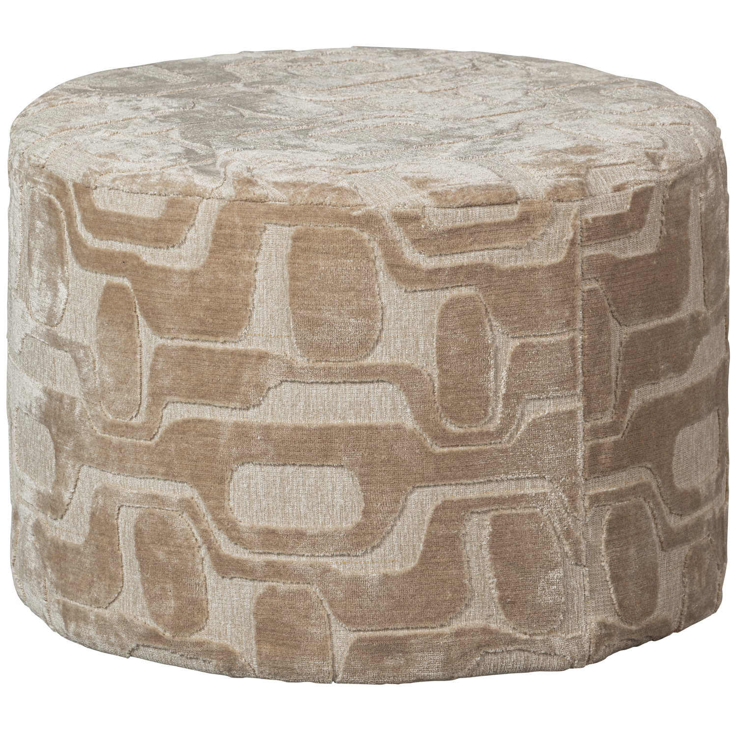 YAGO POUF VISCOSE PATTERN NATURAL 60x43CM