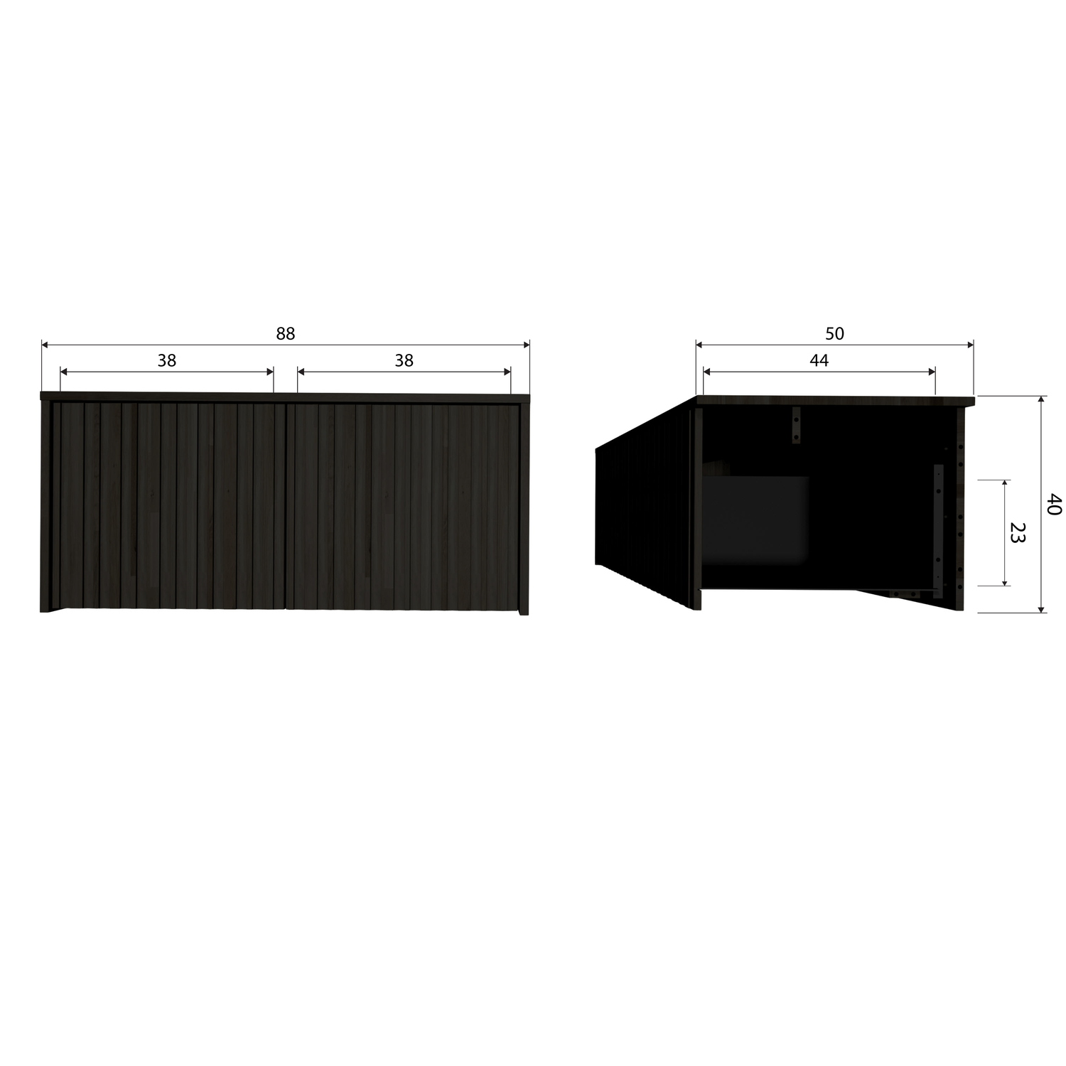 NEW GRAVURE BUNKBENCH PINE BLACK [fsc]