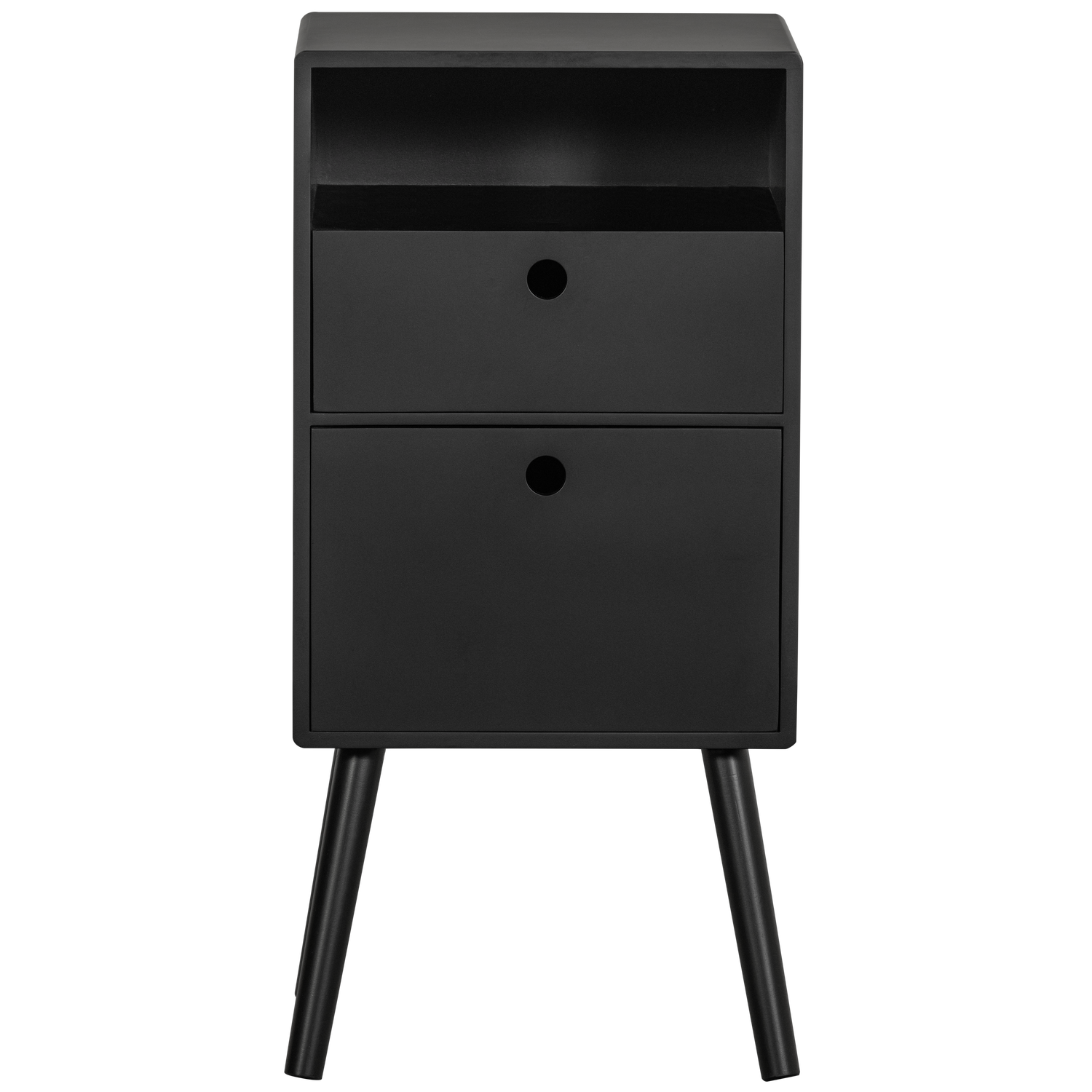 OZZY NIGHTSTAND HIGH WOOD BLACK