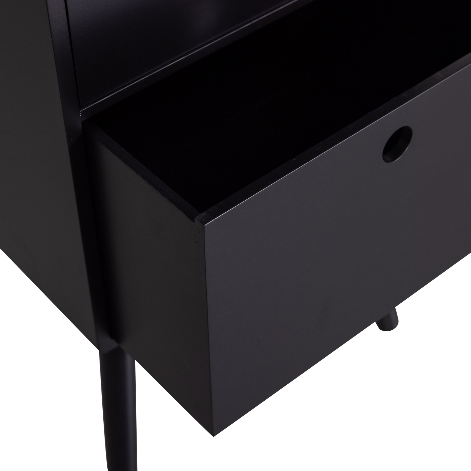 OZZY NIGHTSTAND HIGH WOOD BLACK