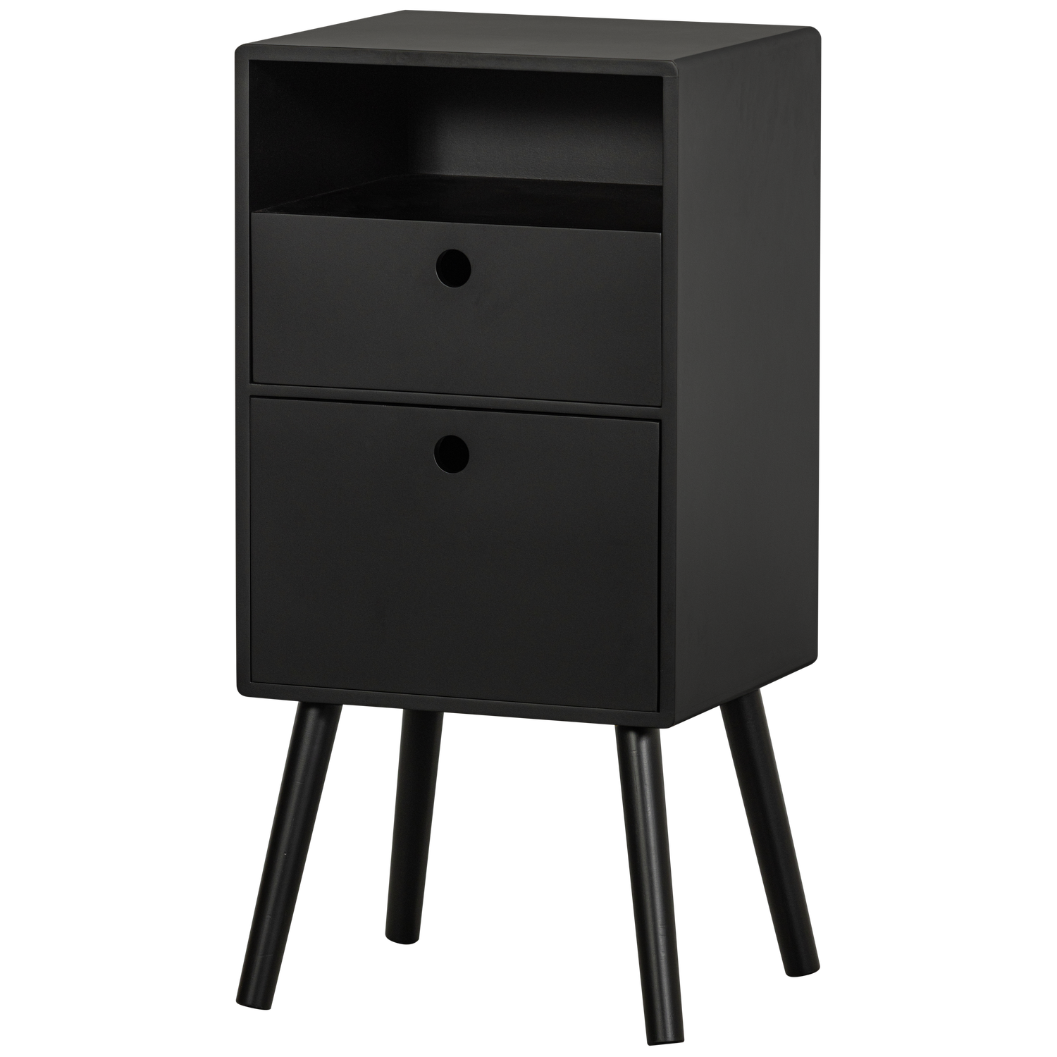 OZZY NIGHTSTAND HIGH WOOD BLACK