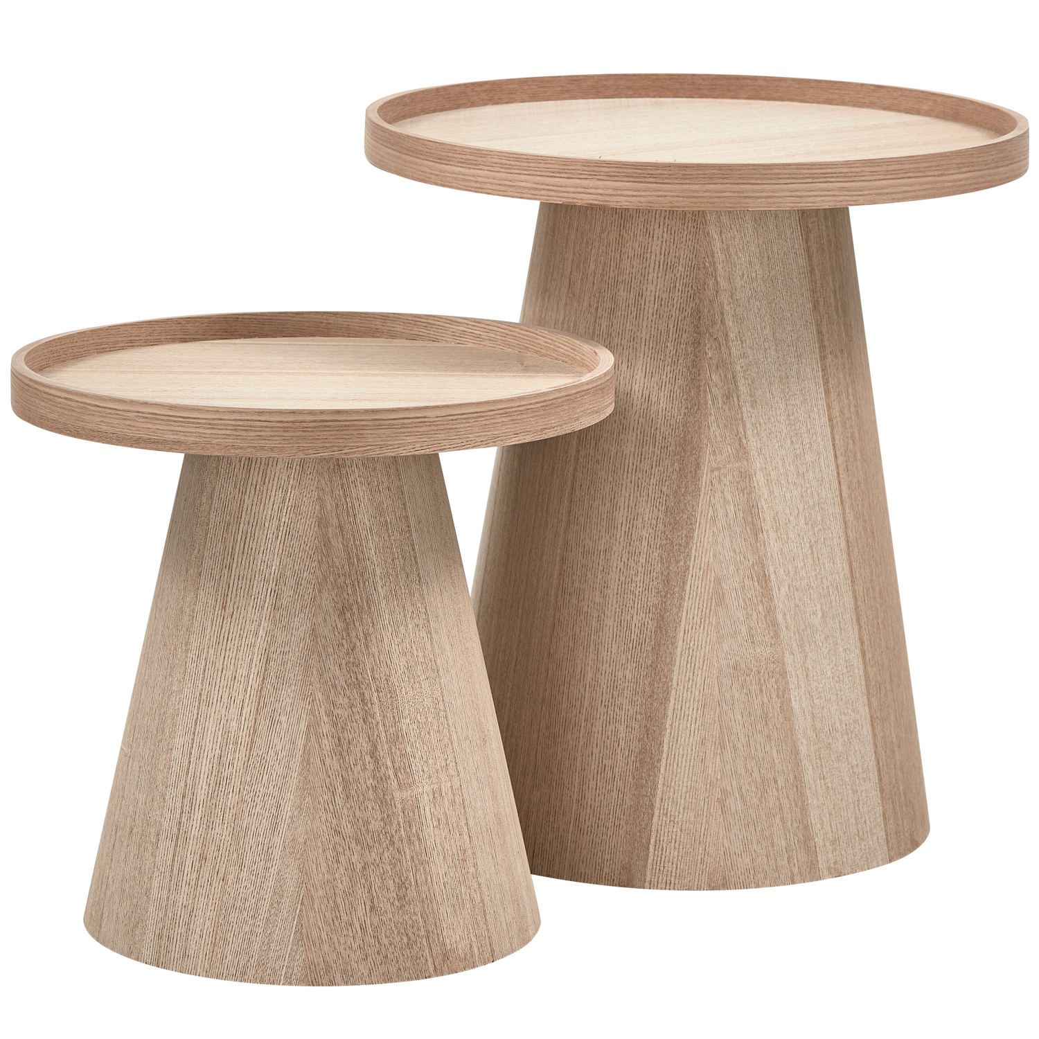 MAUD SIDE TABLE CONICAL MDF NATURAL 50xO45CM