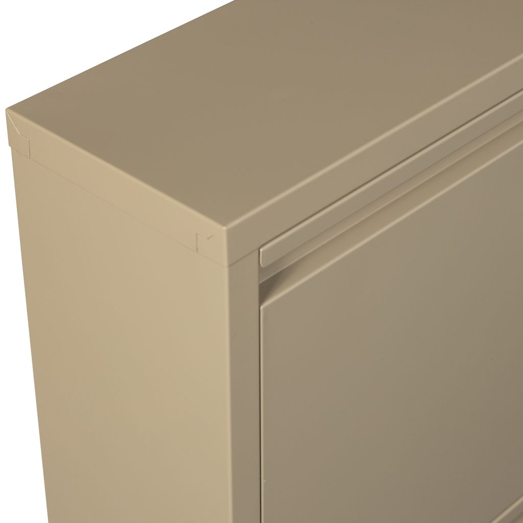SABINE 3-COMPARTMENT SHOE CABINET METAL SAND