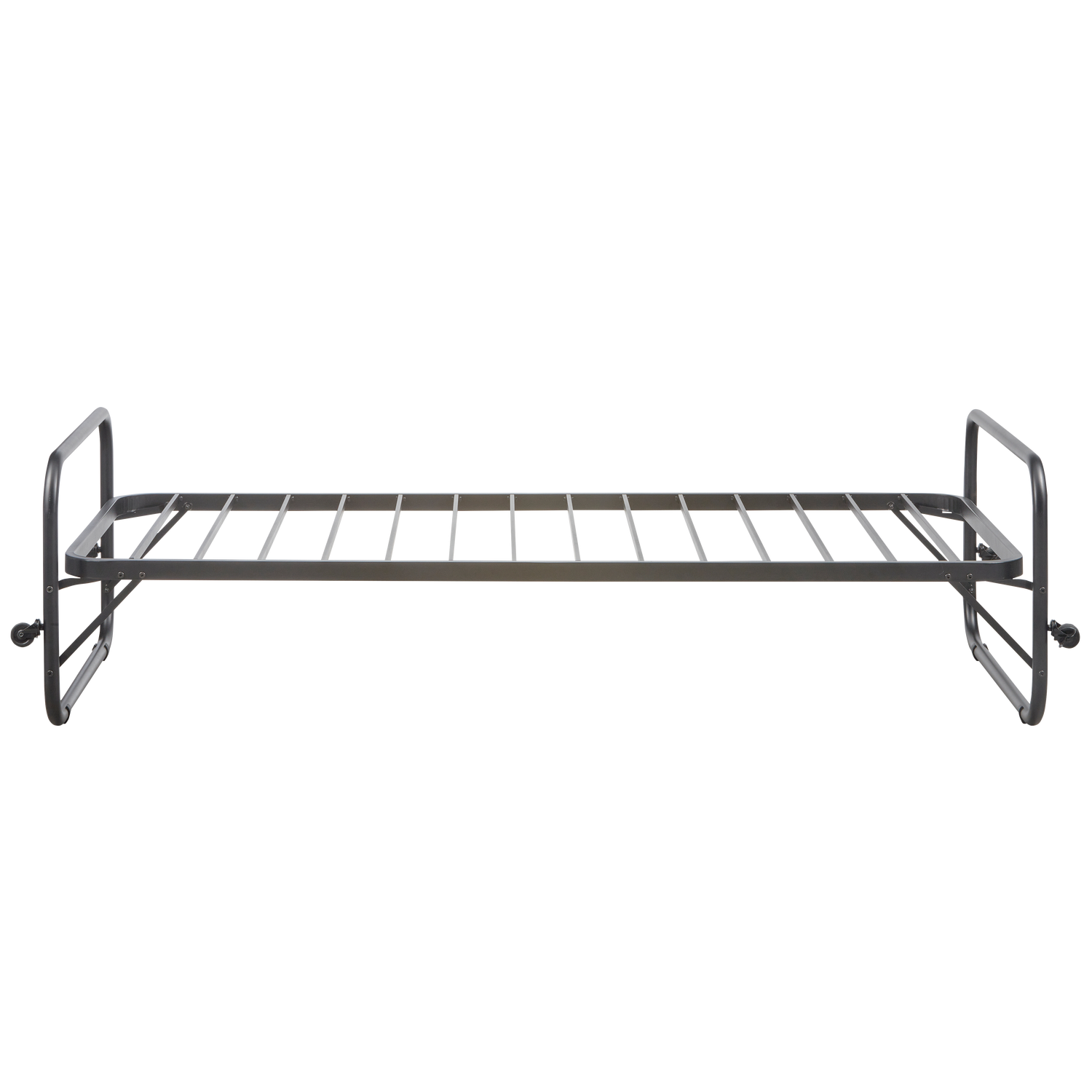 LUCY SINGLE TRUNDLE BED METAL BLACK 90x200CM