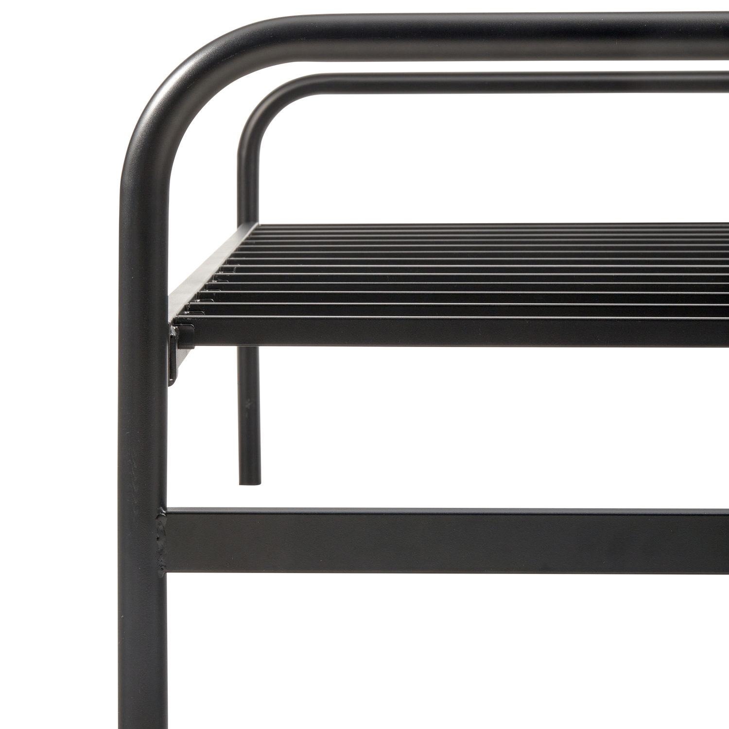 LUCY SINGLE TRUNDLE BED METAL BLACK 90x200CM