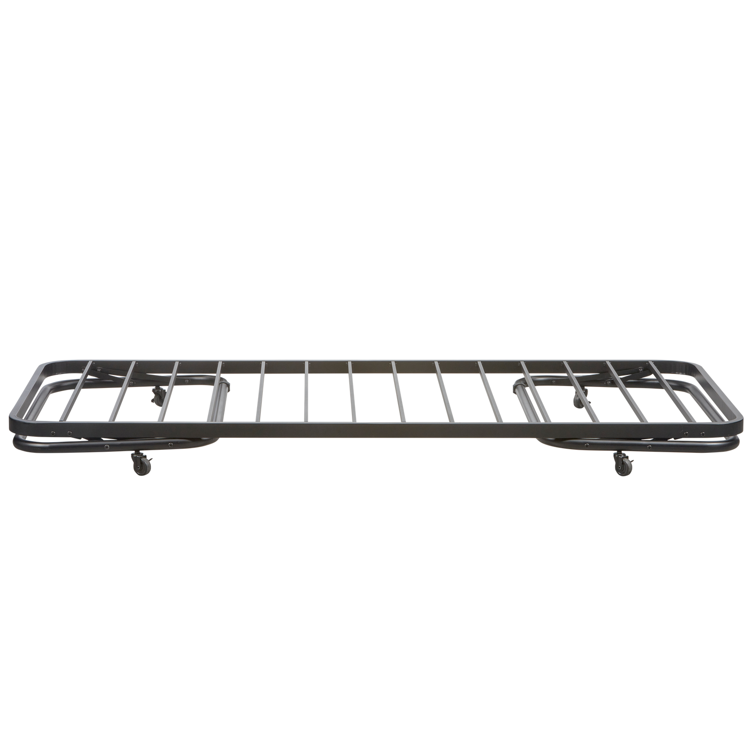 LUCY SINGLE TRUNDLE BED METAL BLACK 90x200CM