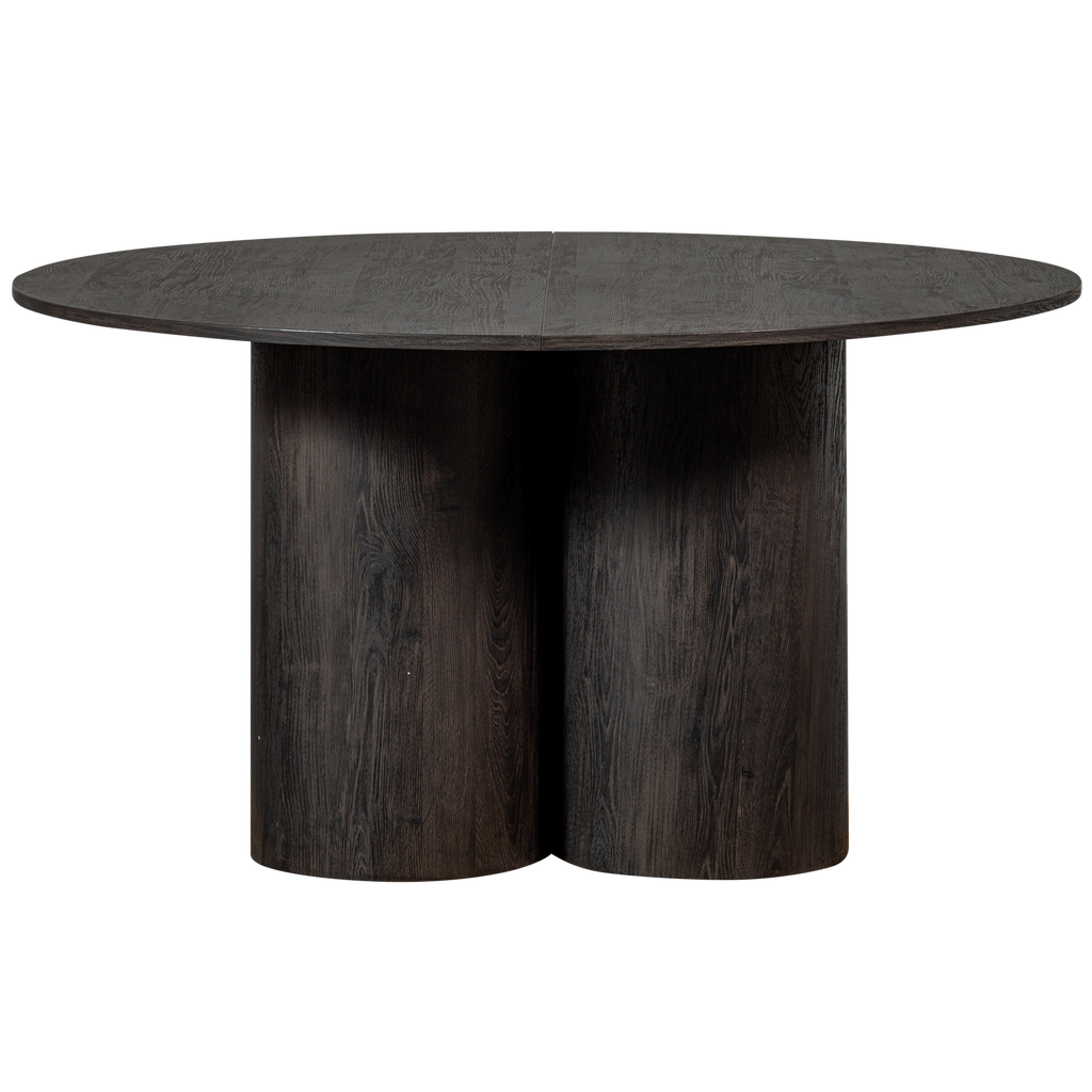 OONA DINING TABLE ROUND WITH 3-LEG MDF DARK BROWN O140CM