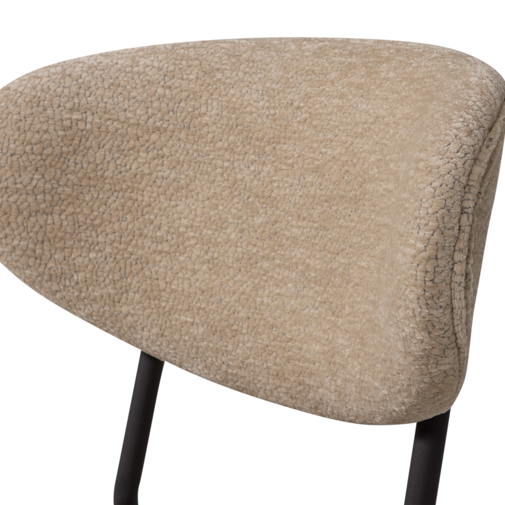 KJELD DINING CHAIR CHENILLE TEXTURED NATURAL