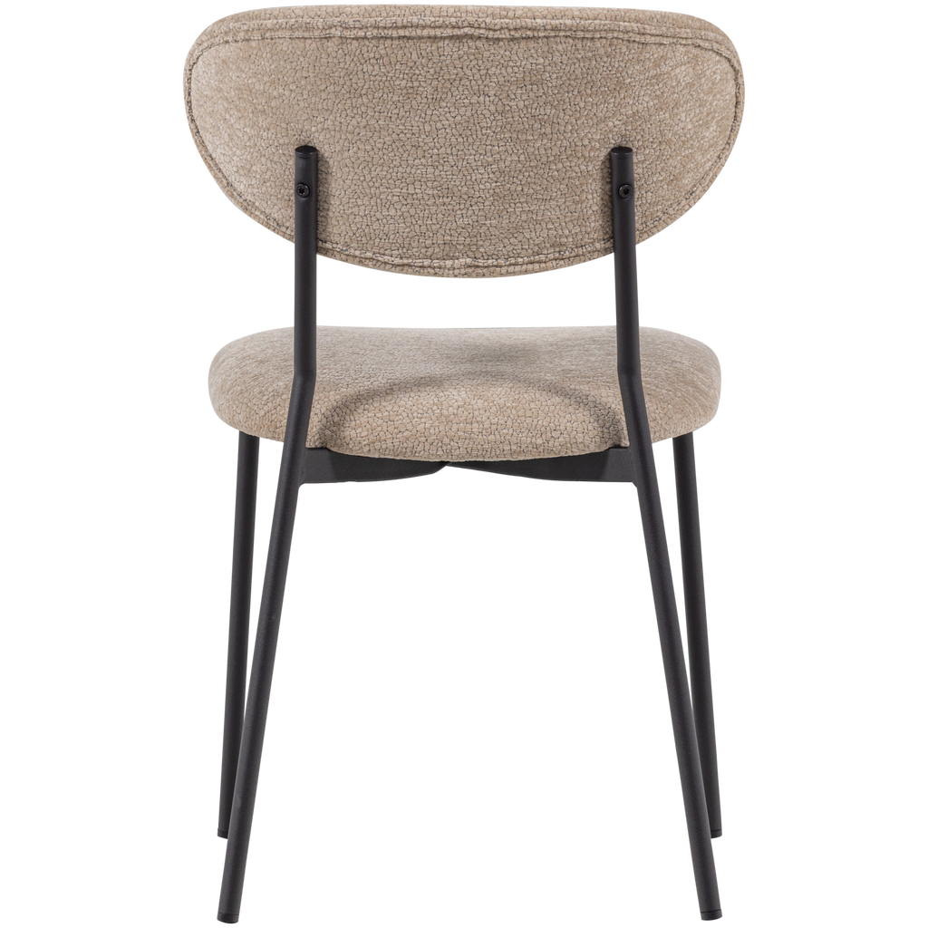 KJELD DINING CHAIR CHENILLE TEXTURED NATURAL