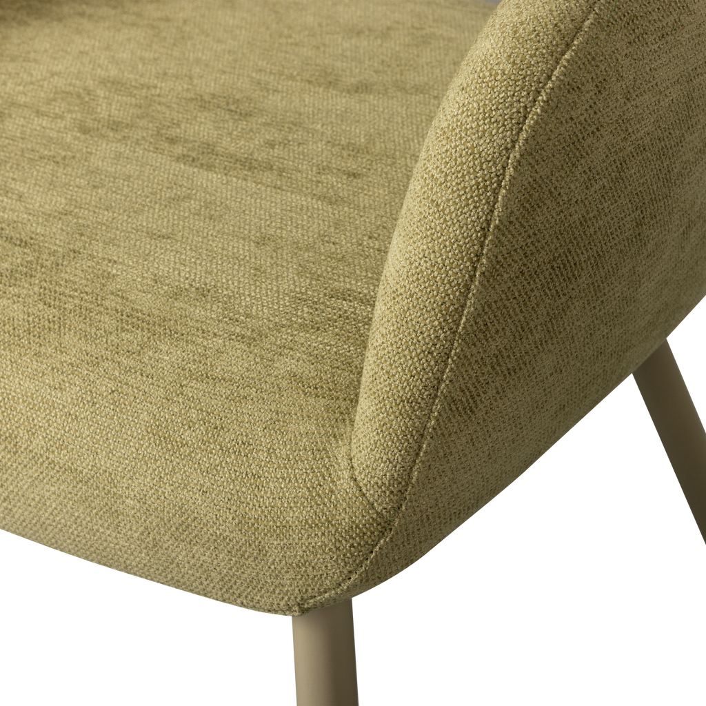 JENNY DINING CHAIR WOVEN FABRIC SAGE GREEN