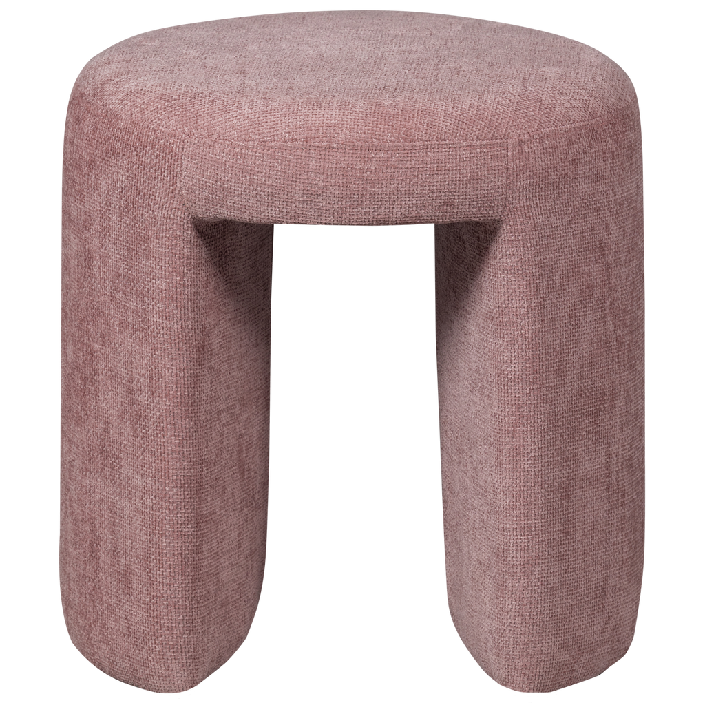 CHARLIE UPHOLSTERED STOOL BLUSH
