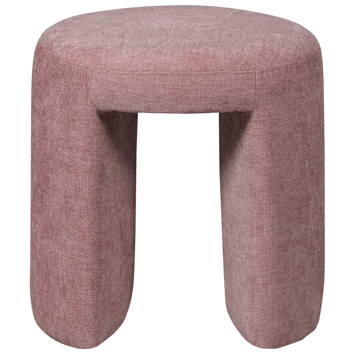 CHARLIE UPHOLSTERED STOOL BLUSH