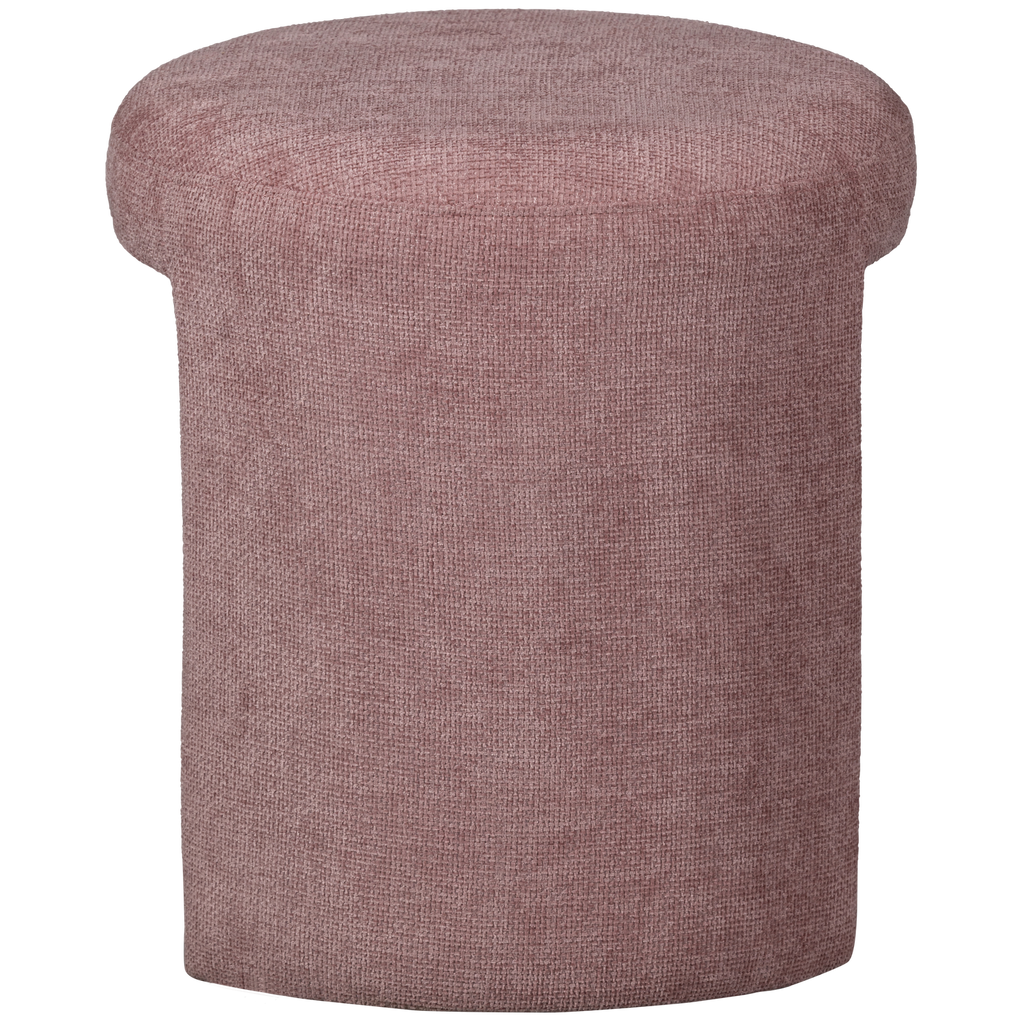 CHARLIE UPHOLSTERED STOOL BLUSH