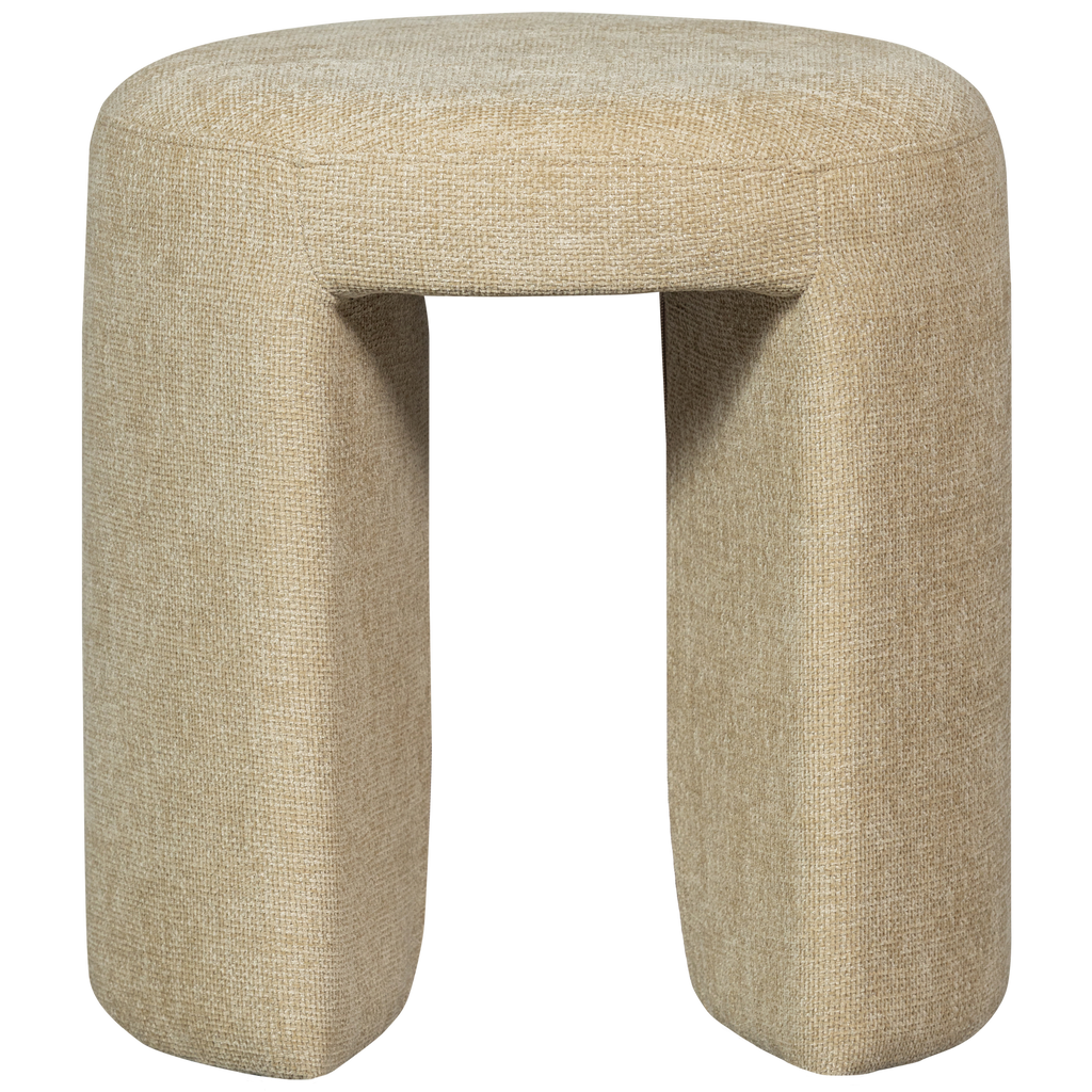 CHARLIE UPHOLSTERED STOOL NATURAL
