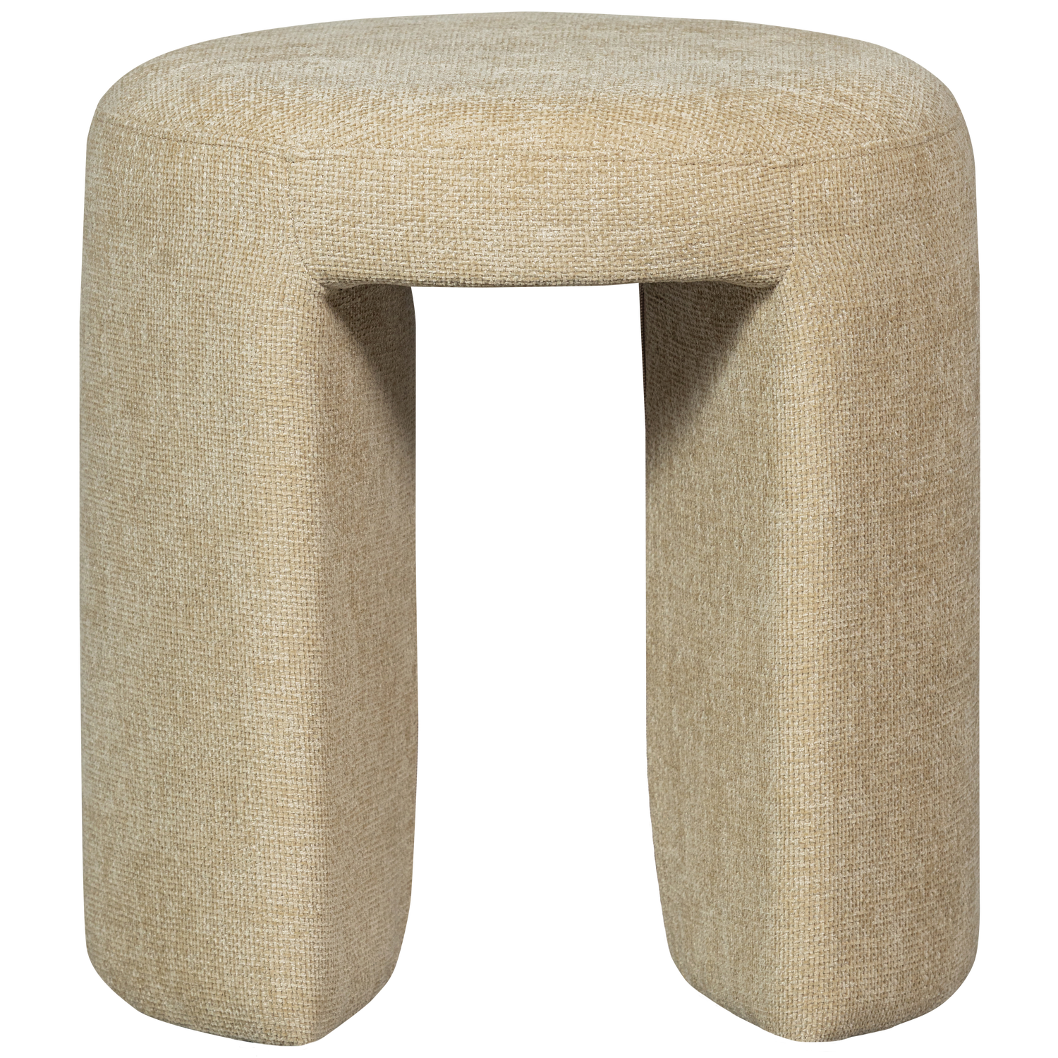 CHARLIE UPHOLSTERED STOOL NATURAL
