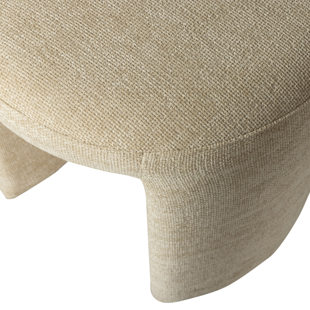 CHARLIE UPHOLSTERED STOOL NATURAL