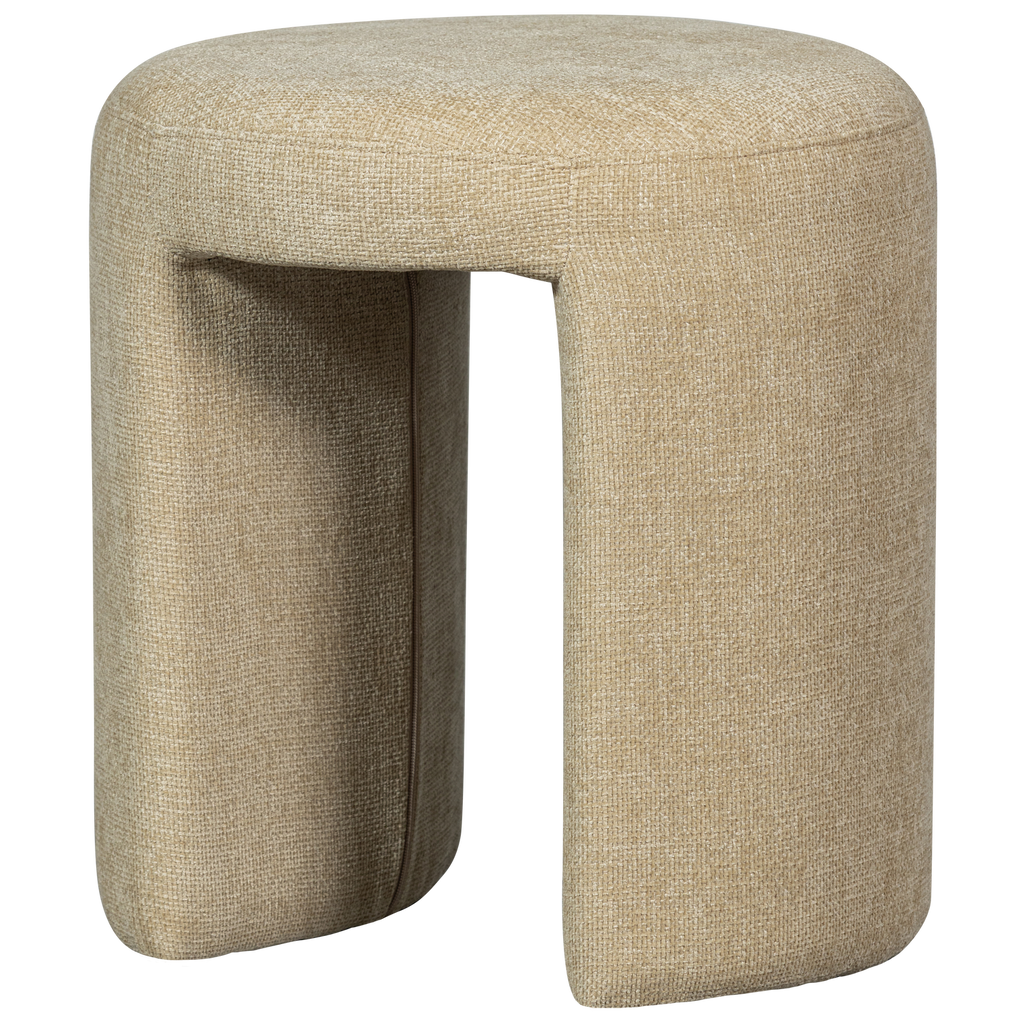 CHARLIE UPHOLSTERED STOOL NATURAL