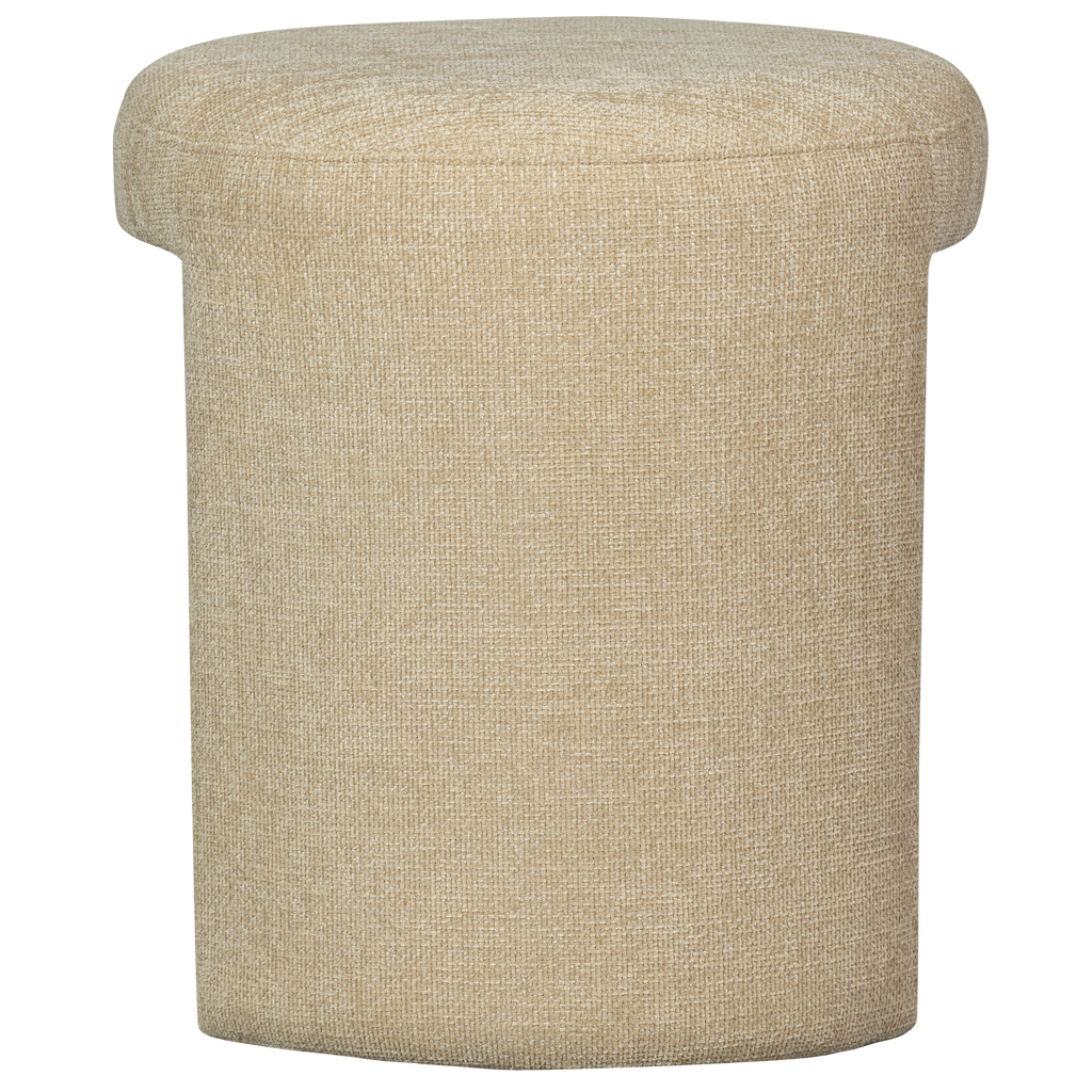 CHARLIE UPHOLSTERED STOOL NATURAL