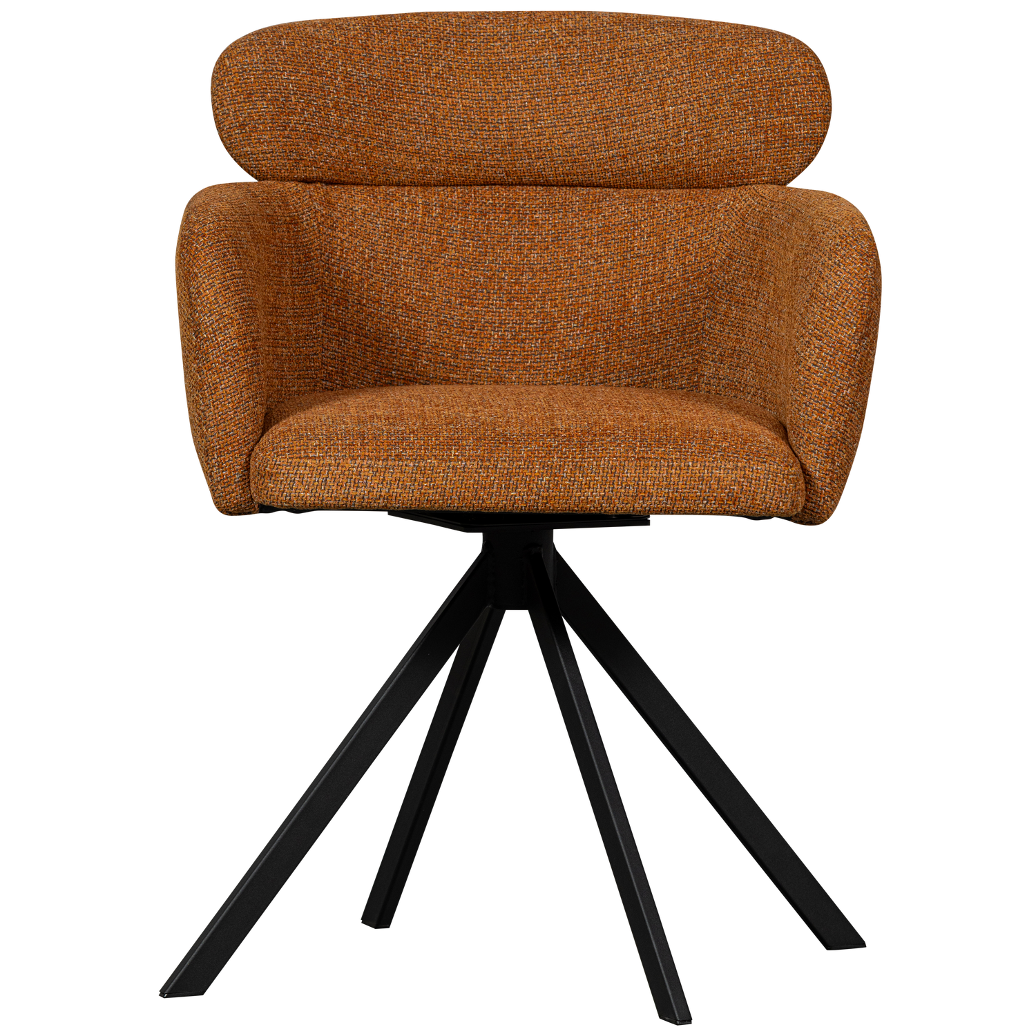 FENNE SWIVEL DINING CHAIR WOVEN FABRIC GINGER