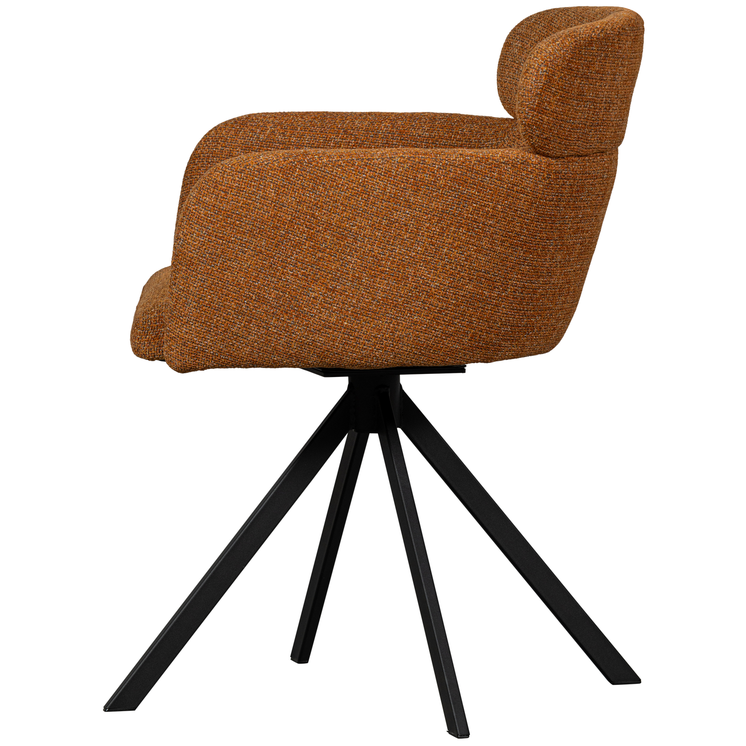 FENNE SWIVEL DINING CHAIR WOVEN FABRIC GINGER