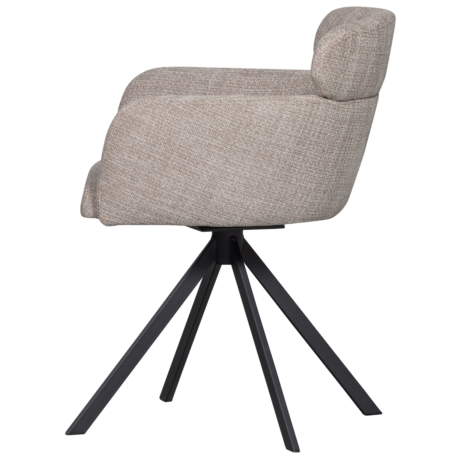 FENNE SWIVEL DINING CHAIR WOVEN FABRIC NATURAL