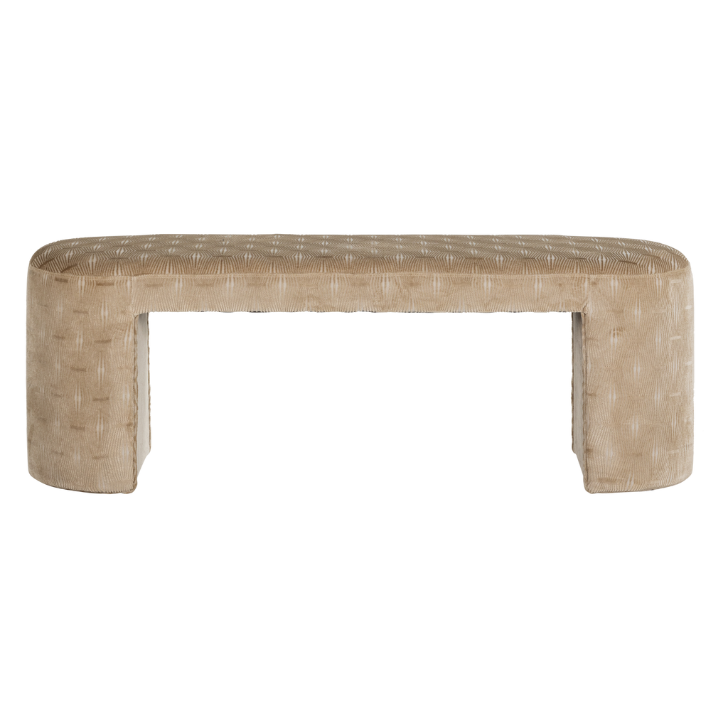 JACOB UPHOLSTERED BENCH STRIPE DESSIN NATURAL [fsc]