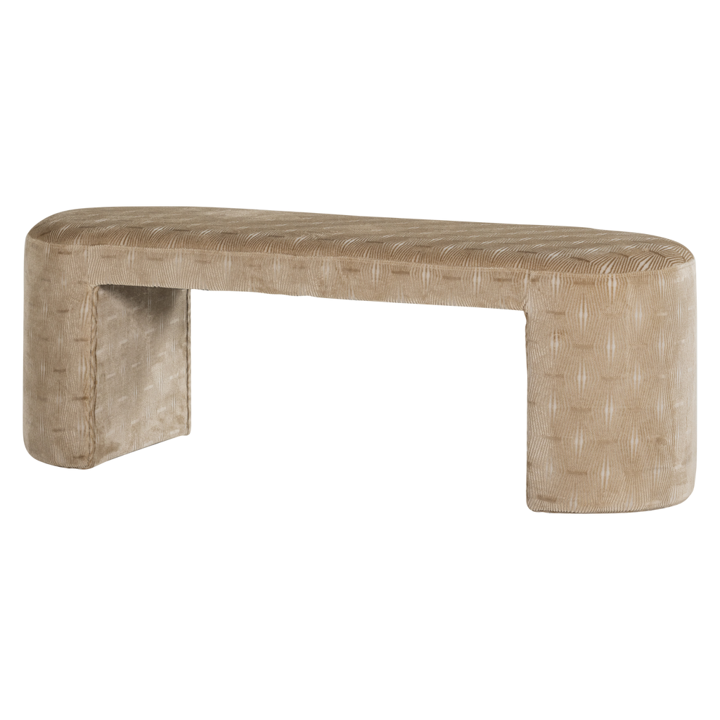 JACOB UPHOLSTERED BENCH STRIPE DESSIN NATURAL [fsc]