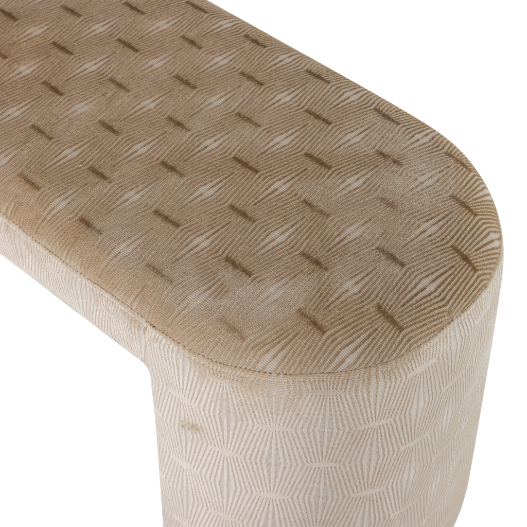 JACOB UPHOLSTERED BENCH STRIPE DESSIN NATURAL [fsc]