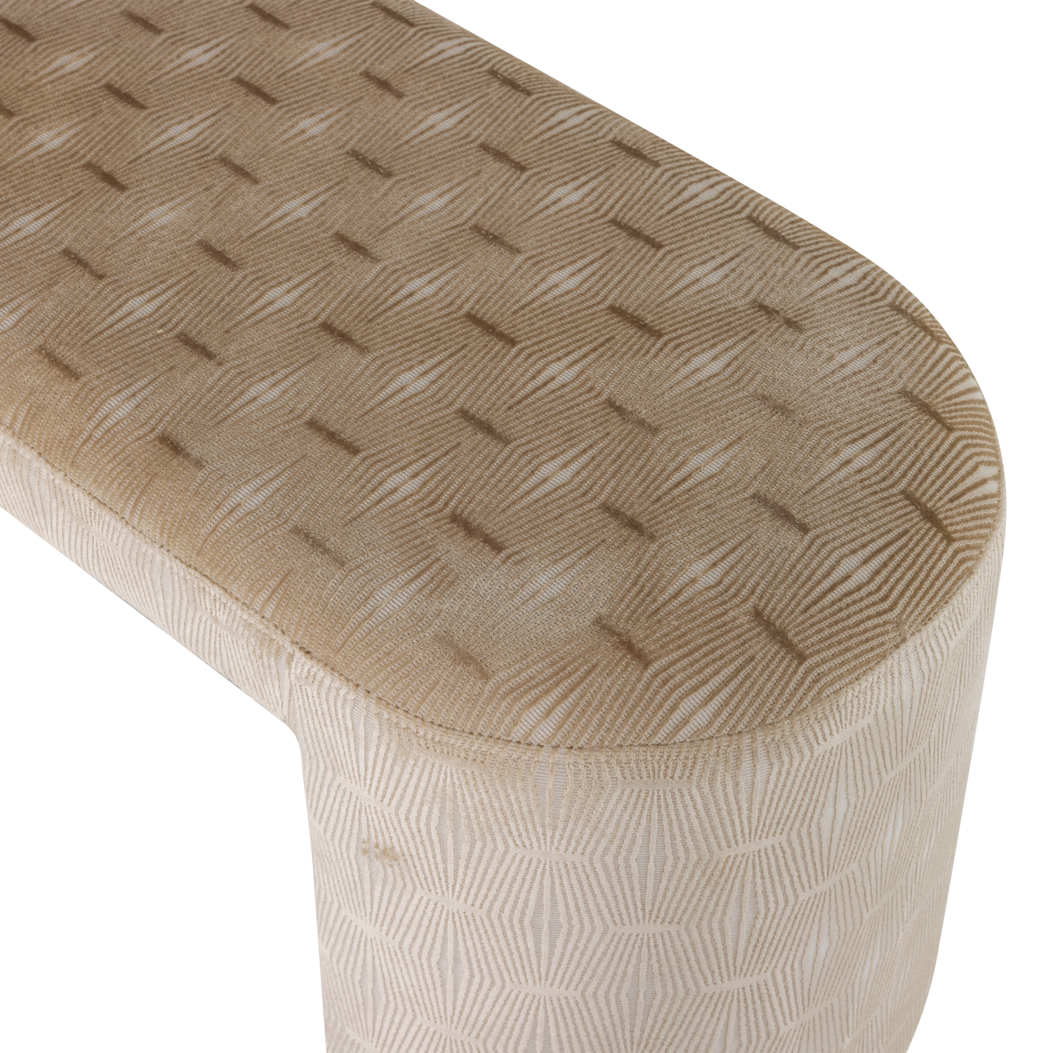 JACOB UPHOLSTERED BENCH STRIPE DESSIN NATURAL [fsc]