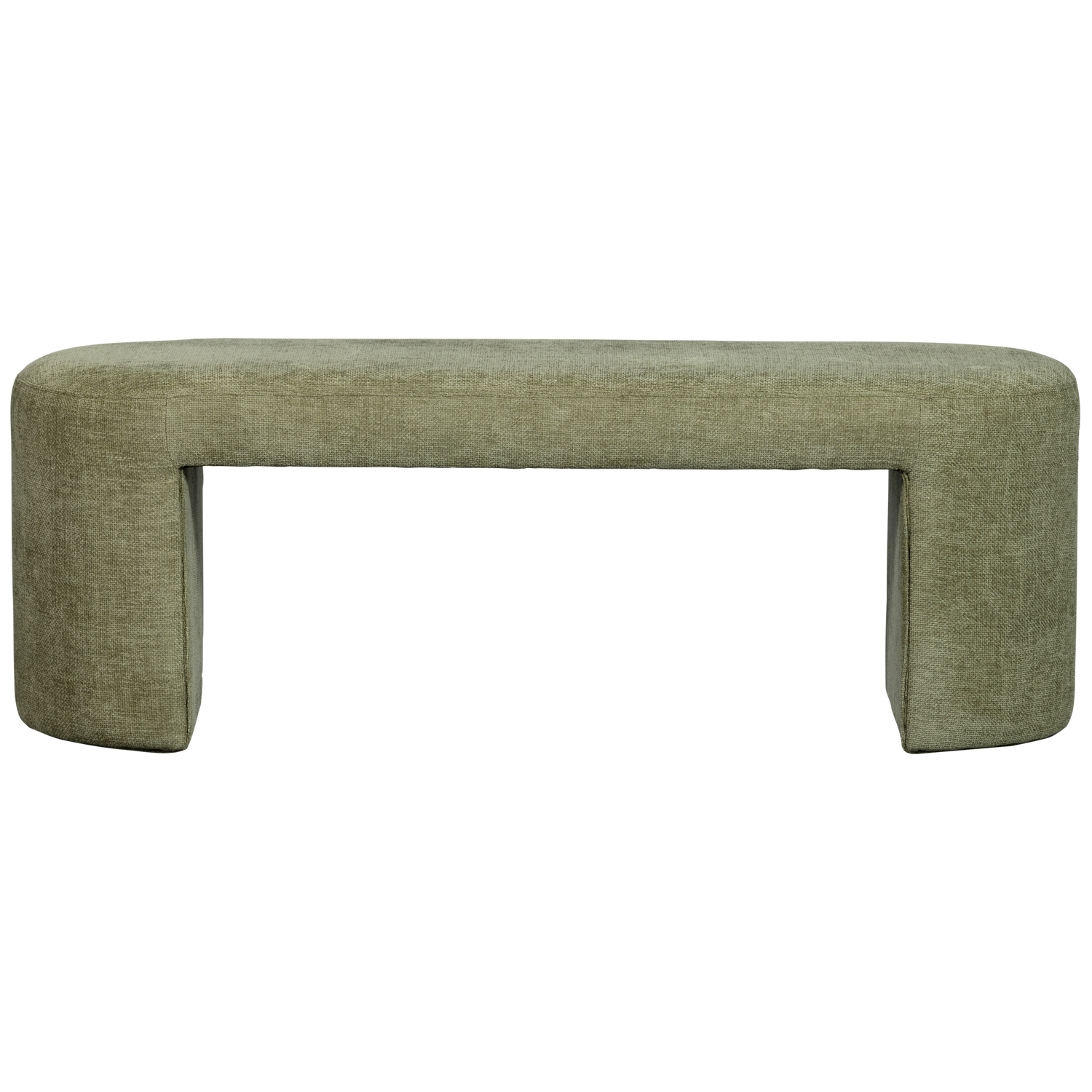 JACOB UPHOLSTERED BENCH OLIVE GREEN