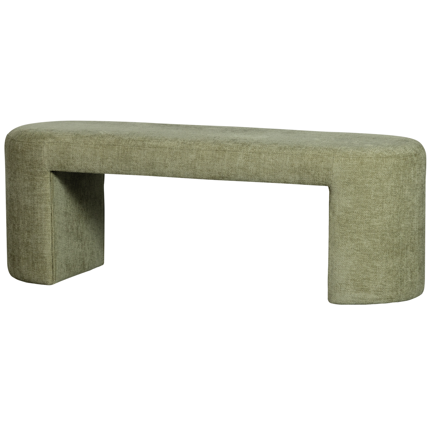 JACOB UPHOLSTERED BENCH OLIVE GREEN