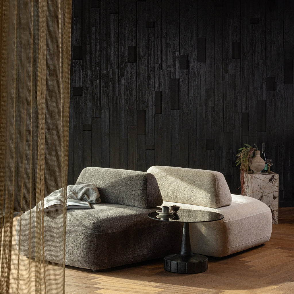 SOYA SIDE TABLE MANGO WOOD/GLASS BLACK