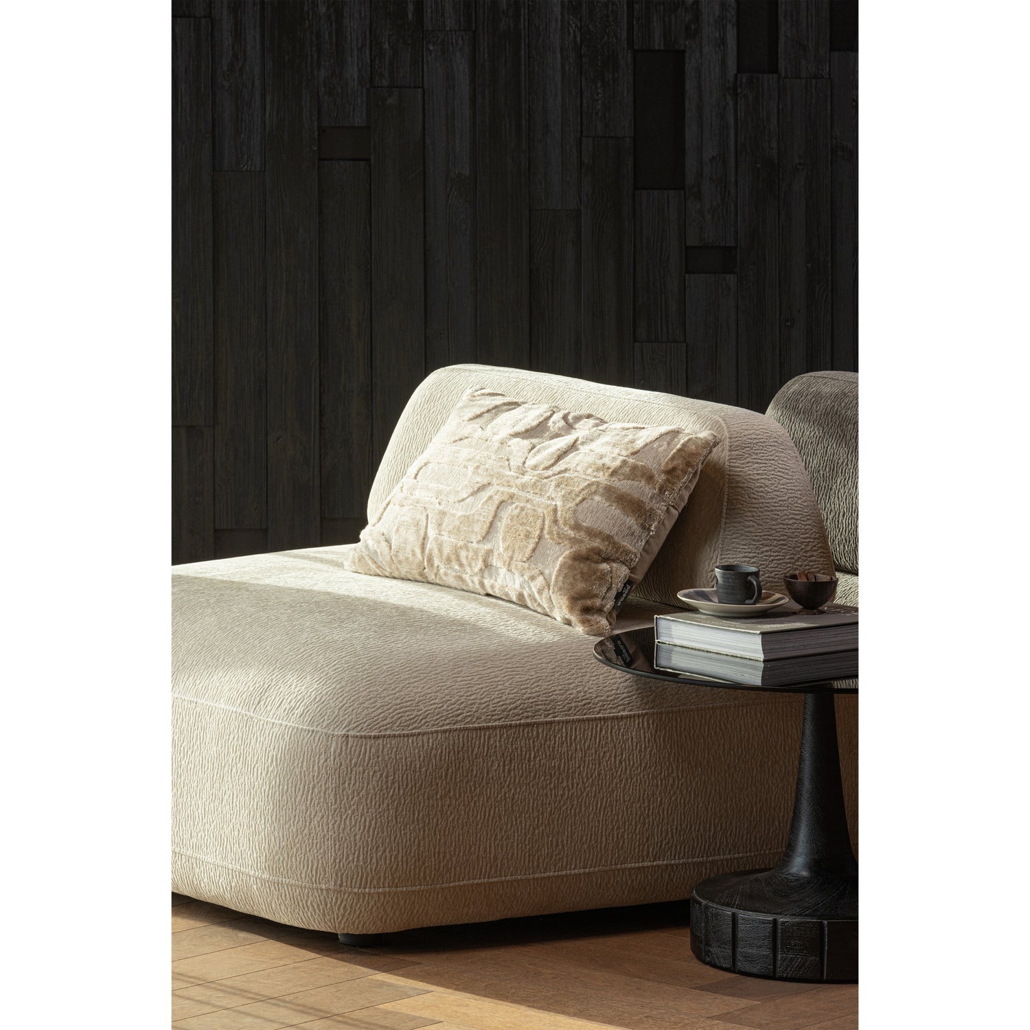 SOYA SIDE TABLE MANGO WOOD/GLASS BLACK
