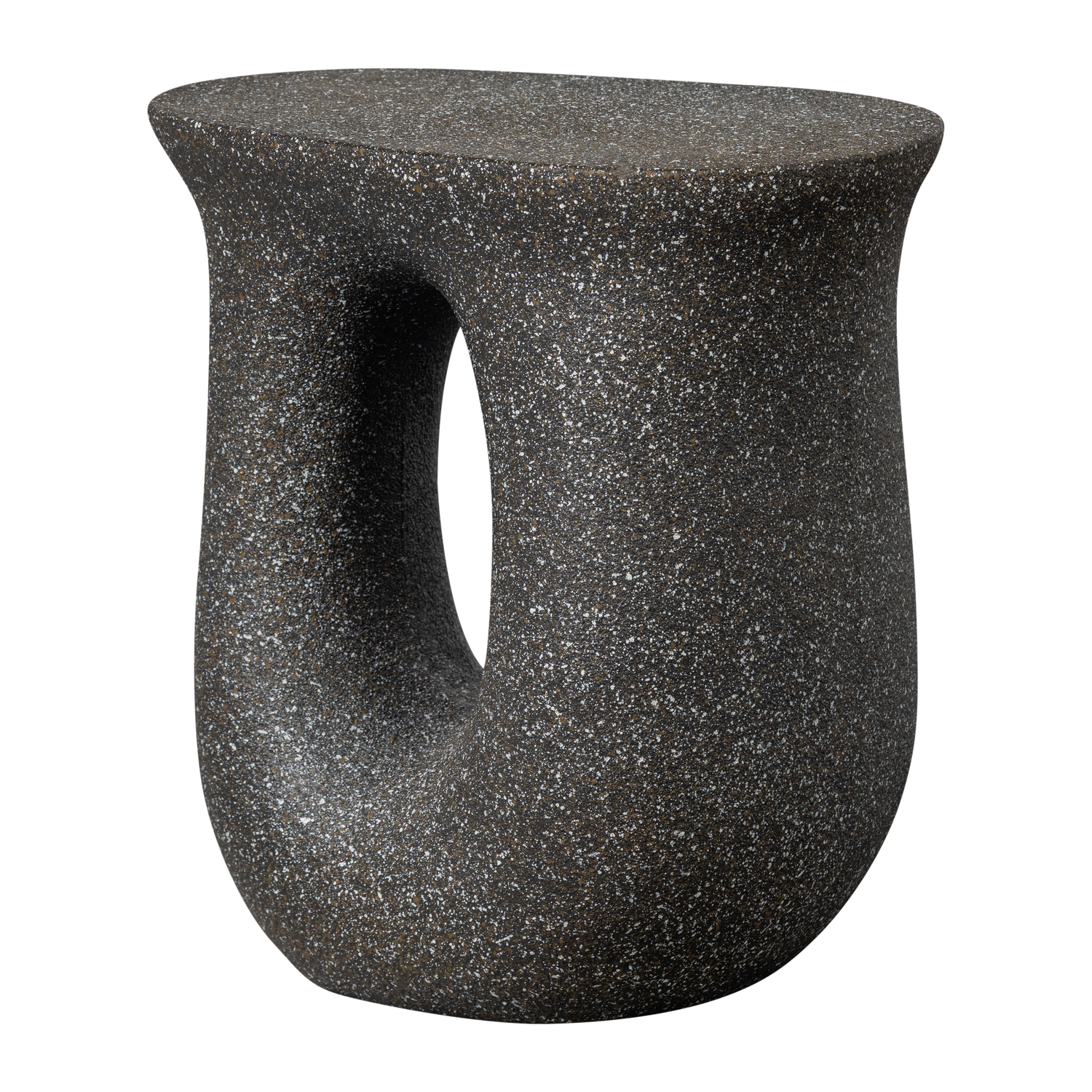 MOSON SIDE TABLE WITH DOTS BLACK