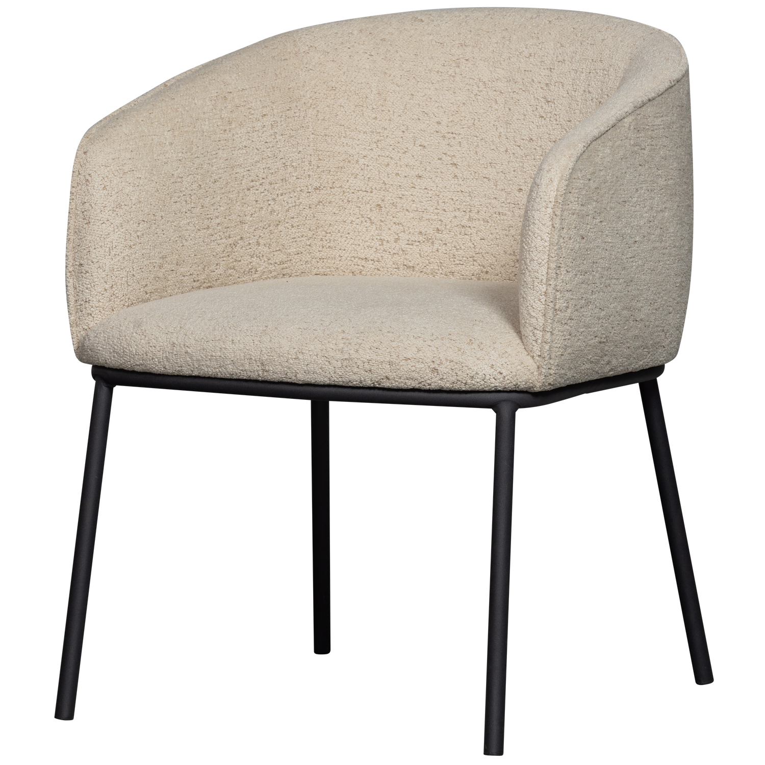 LEON DINING CHAIR BOUCLE NATURAL MELANGE