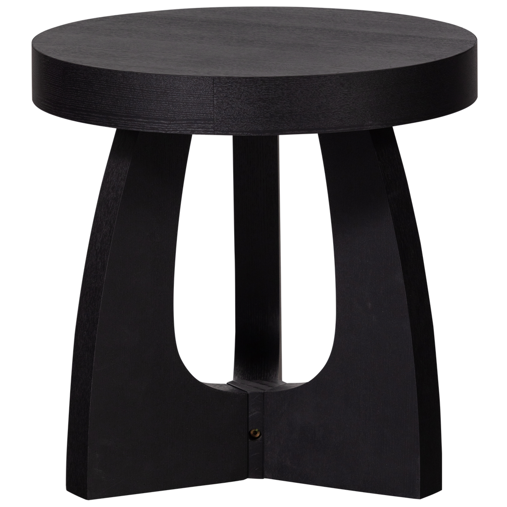 TALA SIDE TABLE MDF VENEER BLACK 45xO45CM
