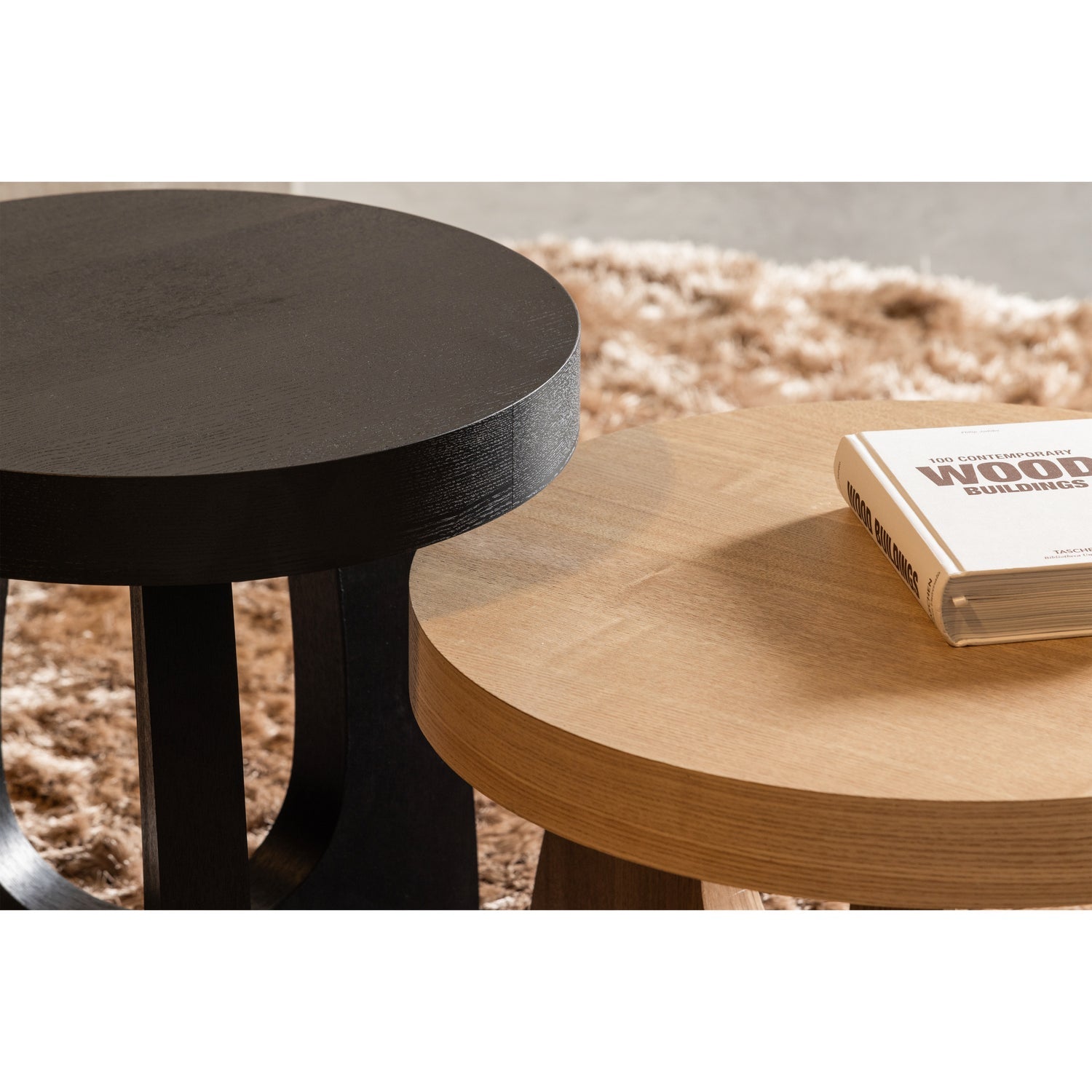 TALA SIDE TABLE MDF VENEER NATURAL 35xO55CM