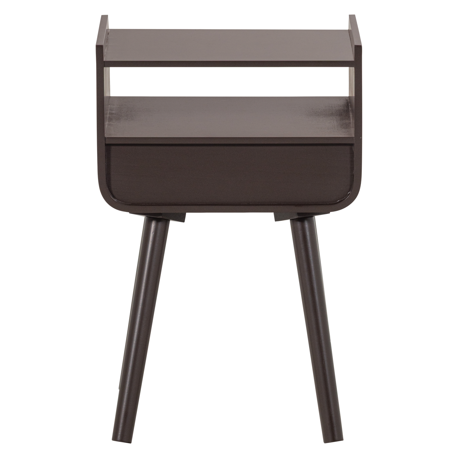 NILS NIGHTSTAND/SIDE TABLE WOOD DARK BROWN [fsc]
