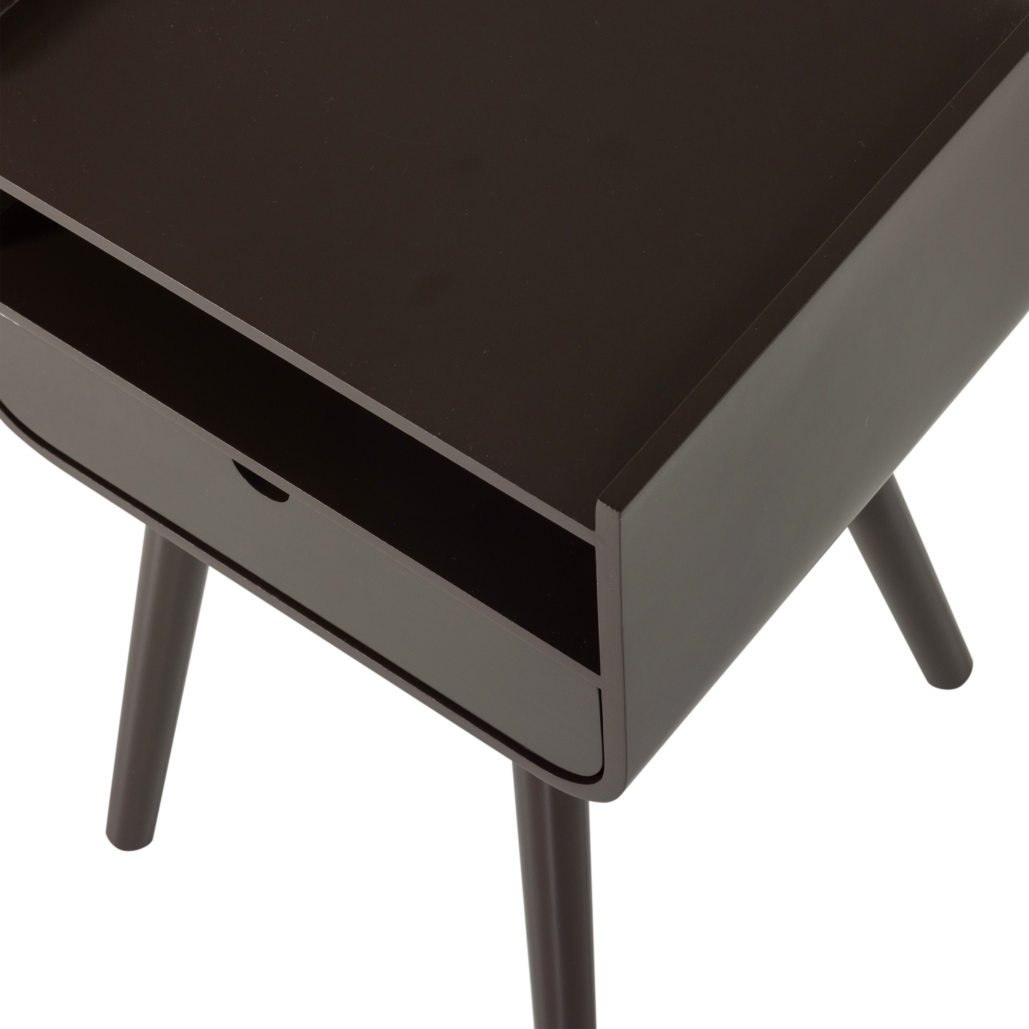 NILS NIGHTSTAND/SIDE TABLE WOOD DARK BROWN [fsc]