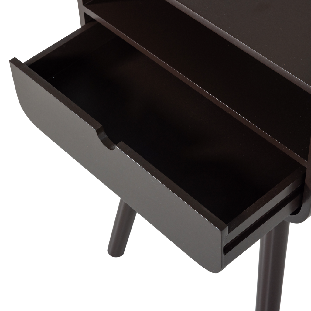 NILS NIGHTSTAND/SIDE TABLE WOOD DARK BROWN [fsc]