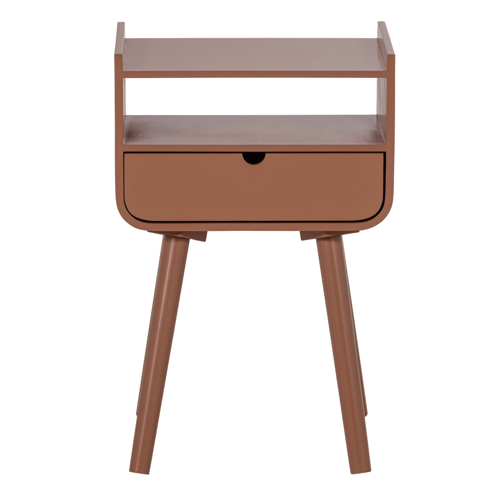 NILS NIGHTSTAND/SIDE TABLE WOOD OLD PINK [fsc]