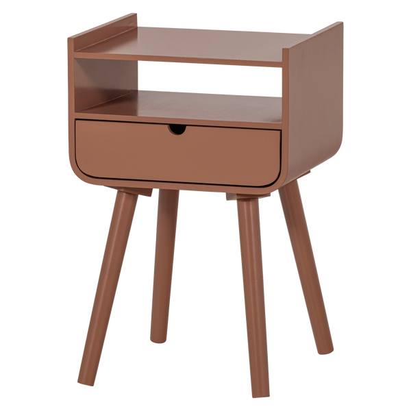 NILS NIGHTSTAND/SIDE TABLE WOOD OLD PINK [fsc]