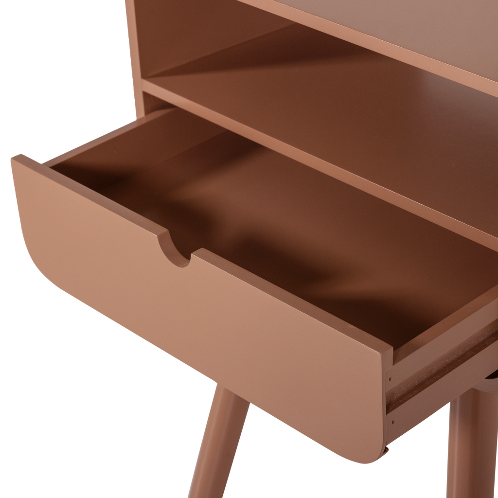 NILS NIGHTSTAND/SIDE TABLE WOOD OLD PINK [fsc]
