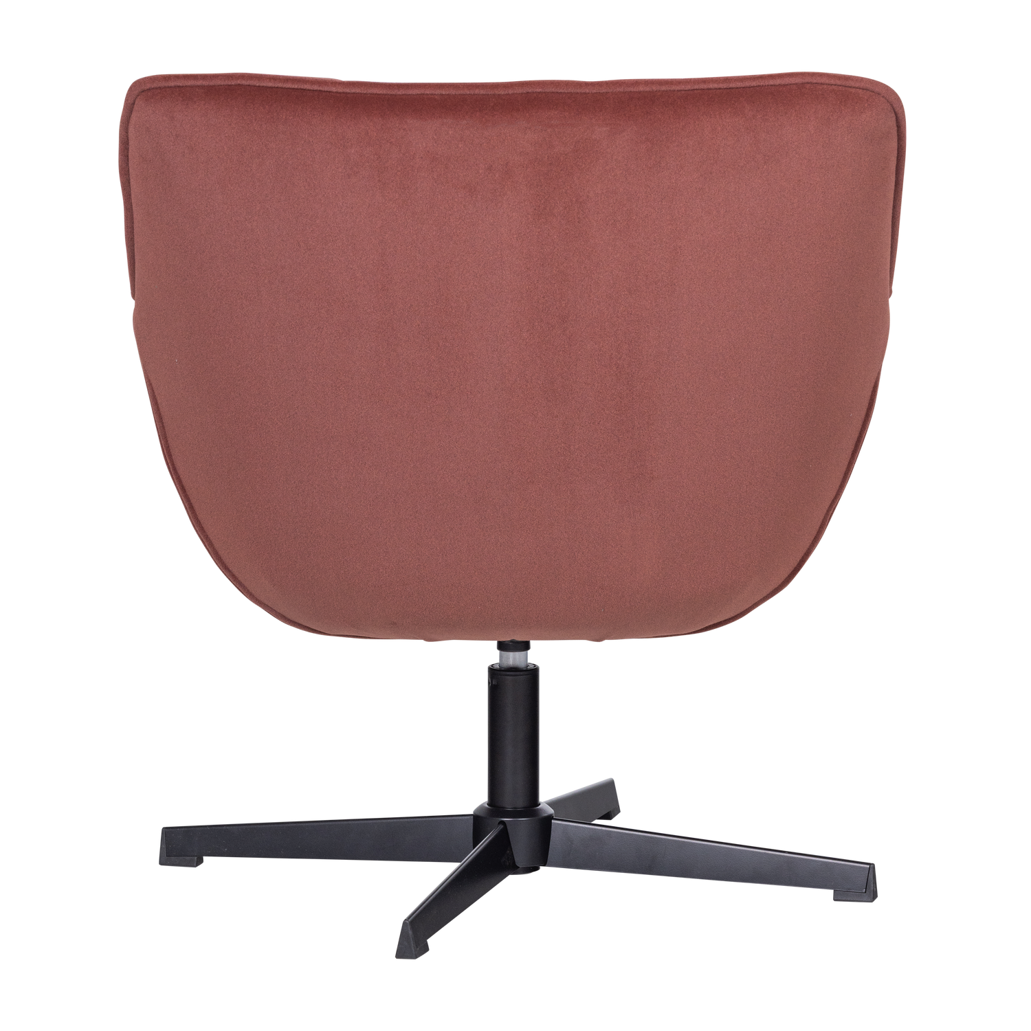 WIBO SWIVEL ARMCHAIR MATT VELVET BROWN/RED [fsc]