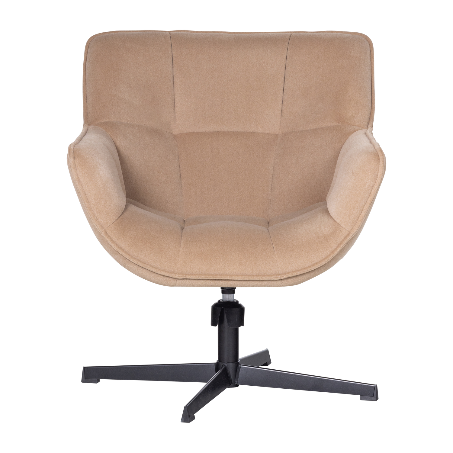 WIBO SWIVEL ARMCHAIR MATT VELVET NATURAL [fsc]