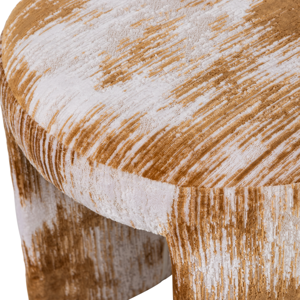 CHARLIE UPHOLSTERED STOOL STRUCTURED CARAMEL BROWN [fsc]