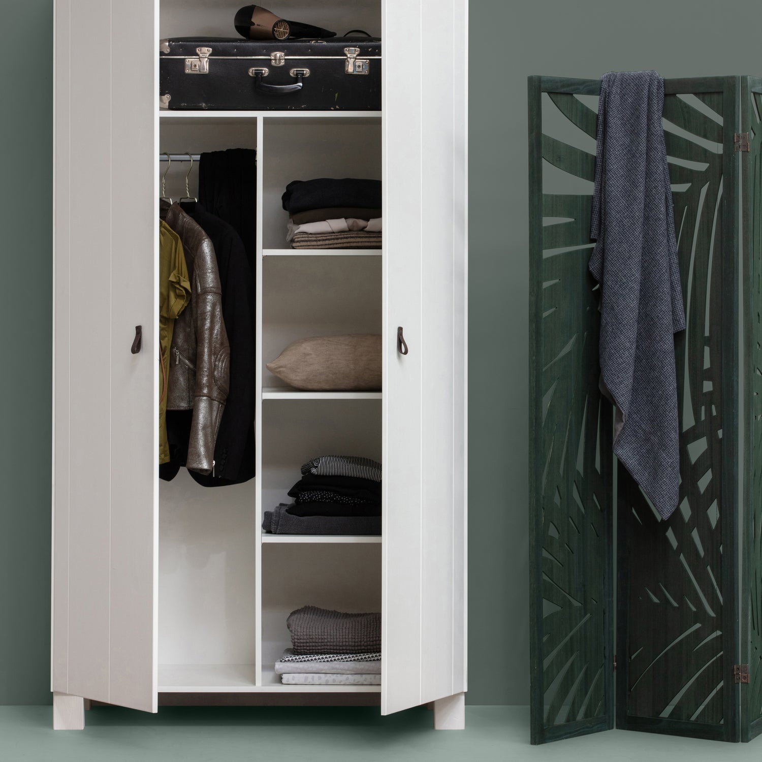 TIES WARDROBE PINE WHITE [fsc]